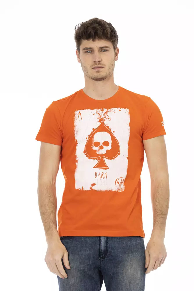 T-shirt Trussardi Action en coton orange pour homme