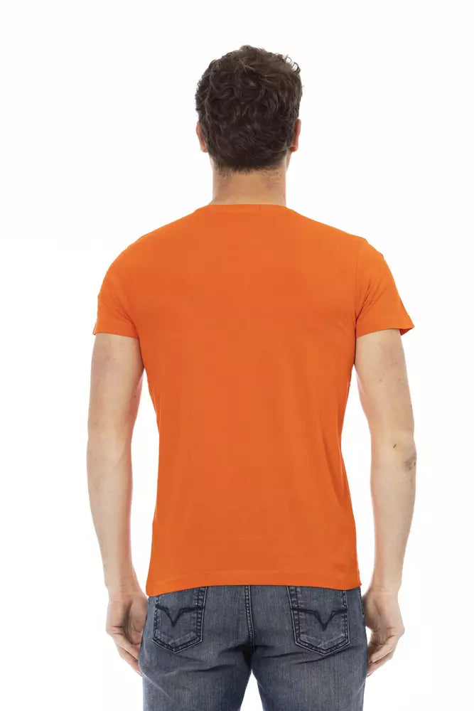 T-shirt Trussardi Action en coton orange pour homme