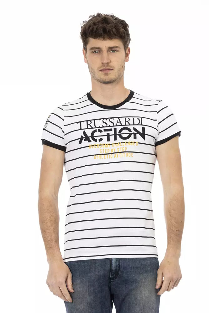 Trussardi Action Weißes Baumwoll-T-Shirt