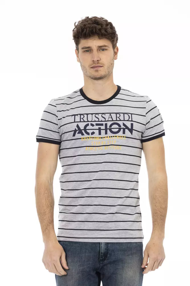 T-shirt Trussardi Action en coton gris pour homme