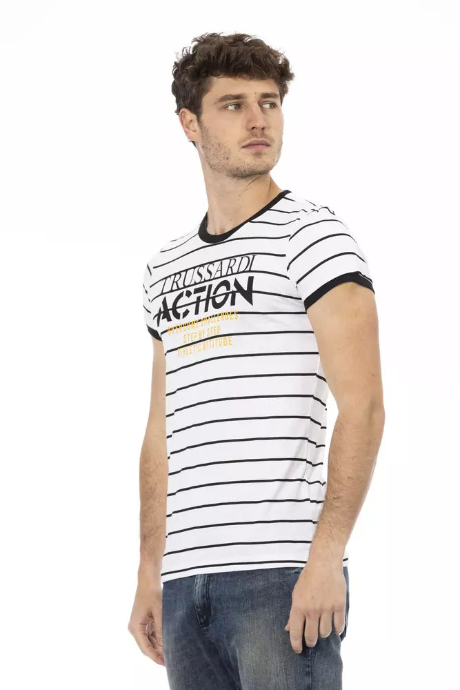 Trussardi Action Weißes Baumwoll-T-Shirt