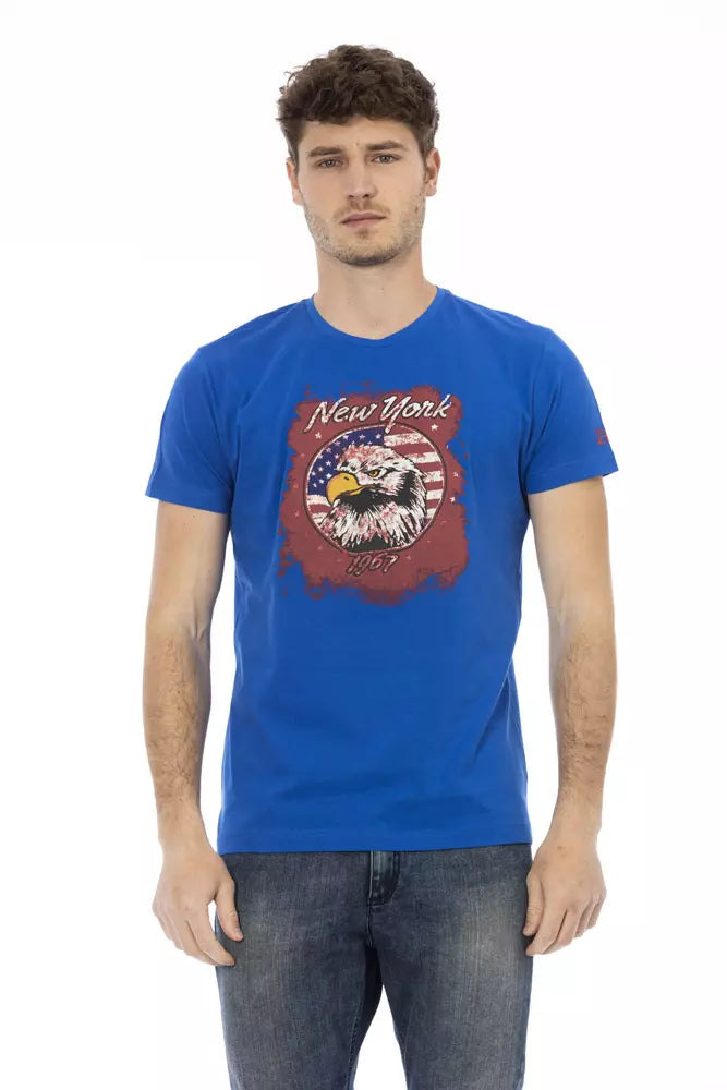 T-shirt Trussardi Action en coton bleu pour homme