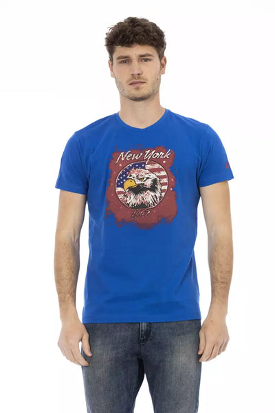 T-shirt Trussardi Action en coton bleu pour homme