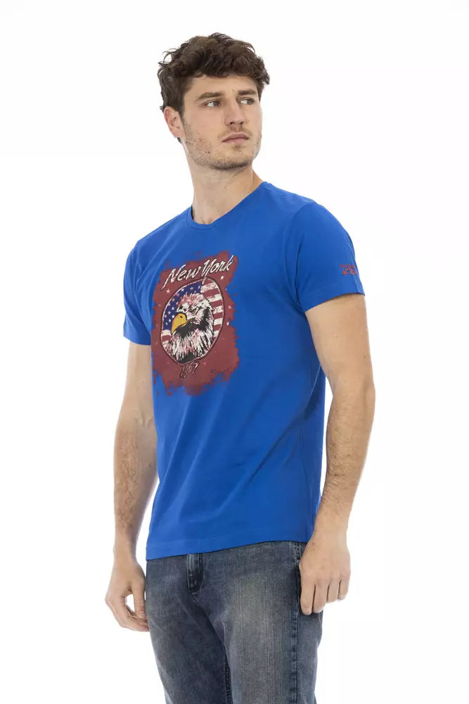 T-shirt Trussardi Action en coton bleu pour homme