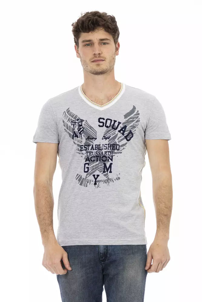 T-shirt Trussardi Action en coton gris pour homme