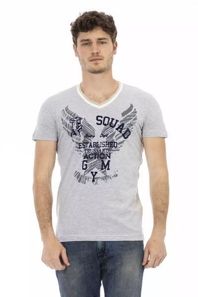 T-shirt Trussardi Action en coton gris pour homme