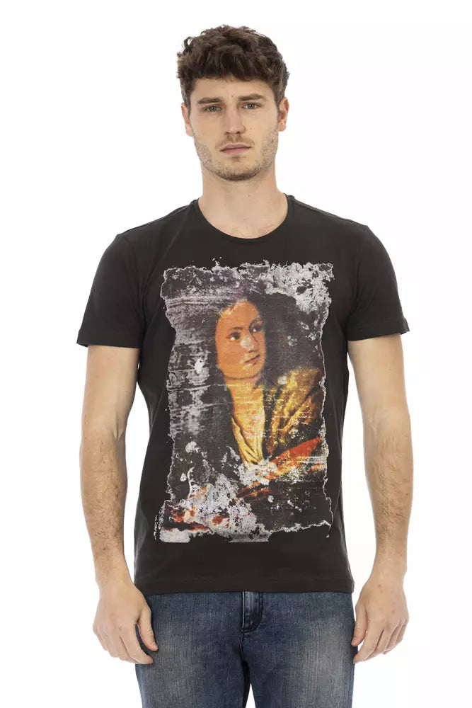 T-shirt Trussardi Action en coton noir pour homme