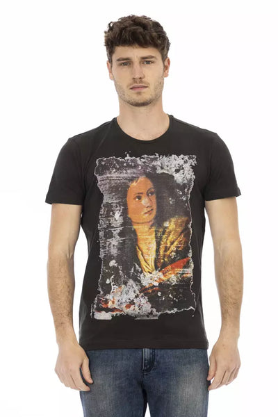 T-shirt Trussardi Action en coton noir pour homme