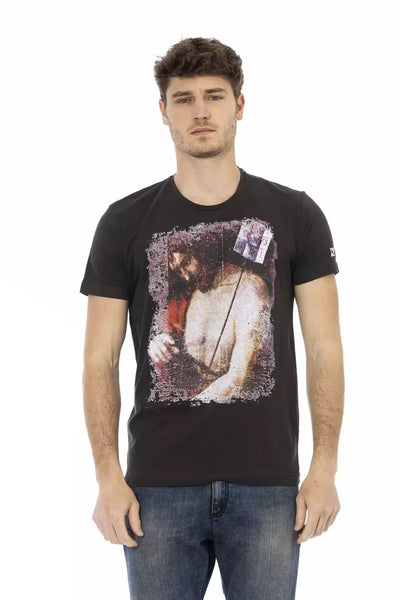 T-shirt Trussardi Action en coton noir pour homme