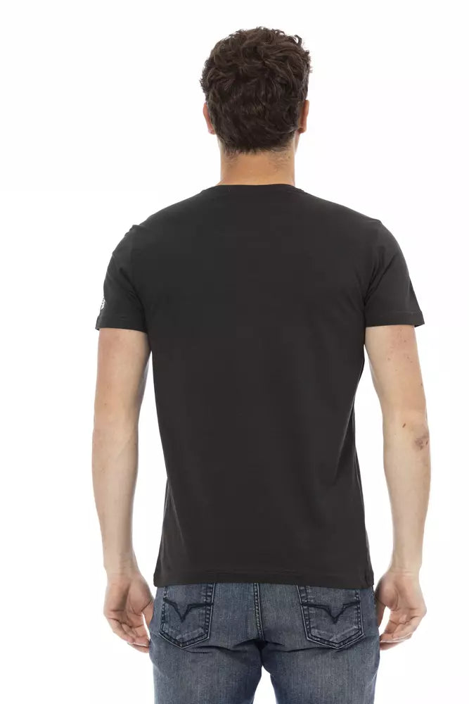 T-shirt Trussardi Action en coton noir pour homme