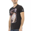 T-shirt Trussardi Action en coton noir pour homme