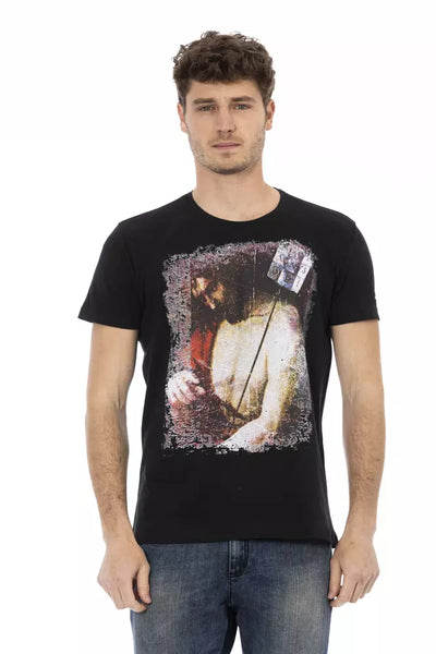 T-shirt Trussardi Action en coton noir pour homme