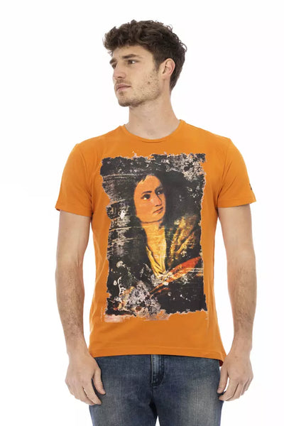 T-shirt Trussardi Action en coton orange pour homme