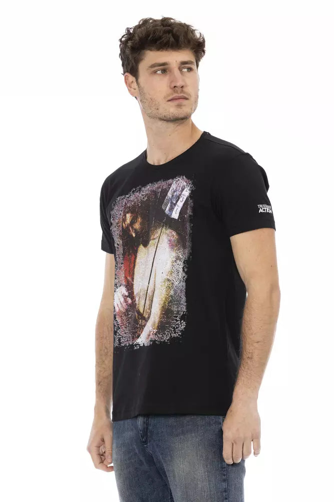T-shirt Trussardi Action en coton noir pour homme