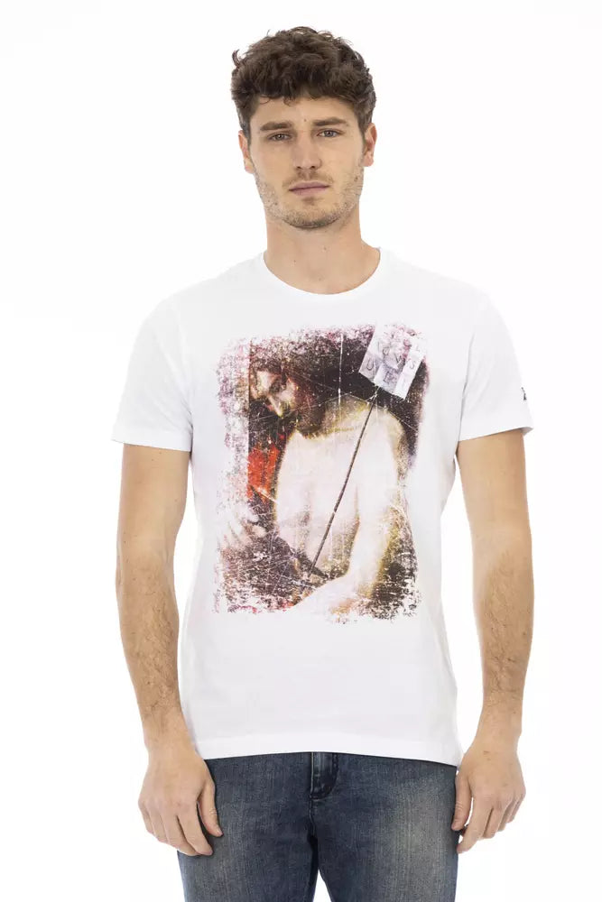 T-shirt Trussardi Action en coton blanc pour homme
