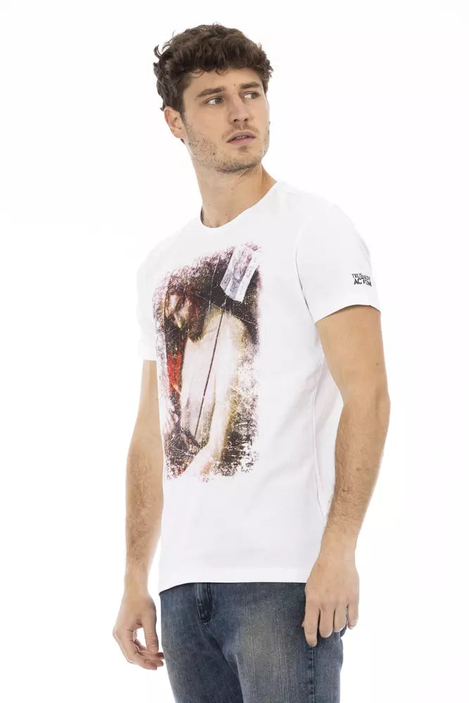 T-shirt Trussardi Action en coton blanc pour homme