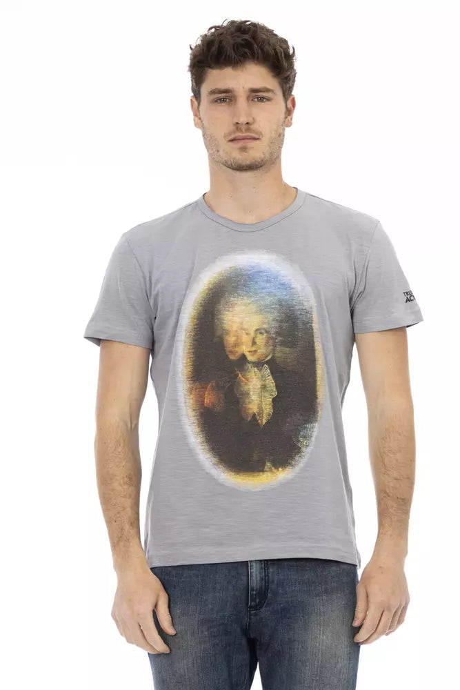 T-shirt Trussardi Action en coton gris pour homme