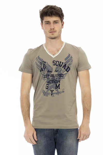 T-shirt Trussardi Action en coton vert pour homme