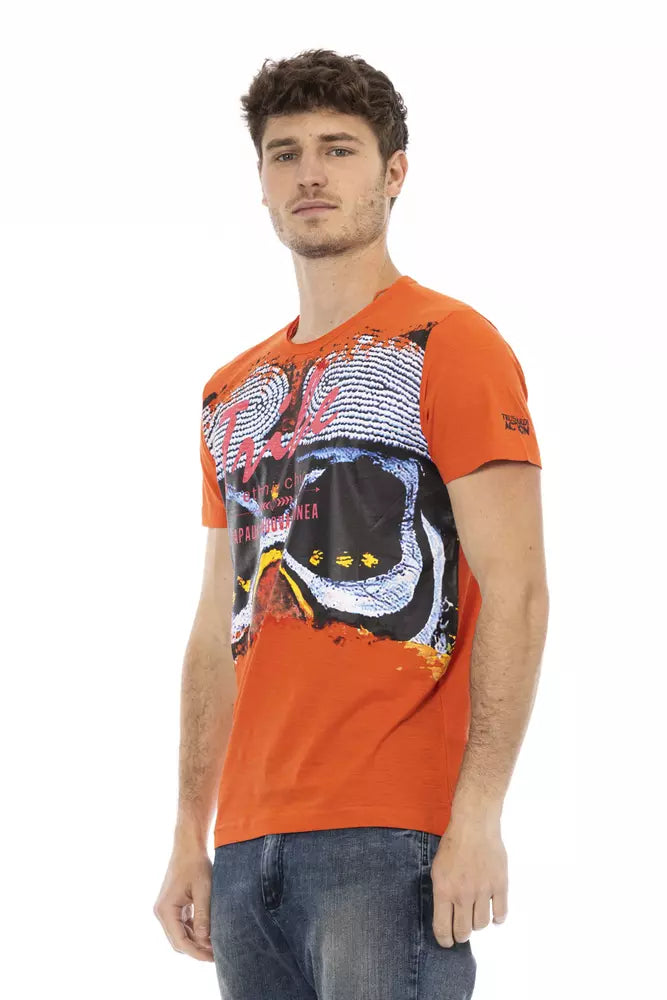 T-shirt Trussardi Action en coton orange pour homme
