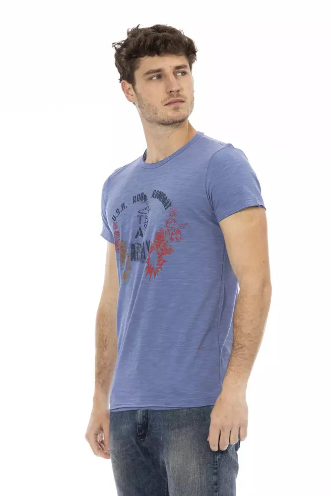 T-shirt Trussardi Action en coton bleu pour homme
