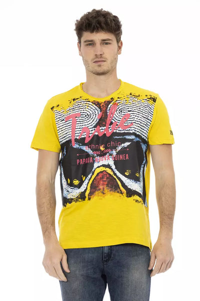 T-shirt Trussardi Action en coton jaune pour homme