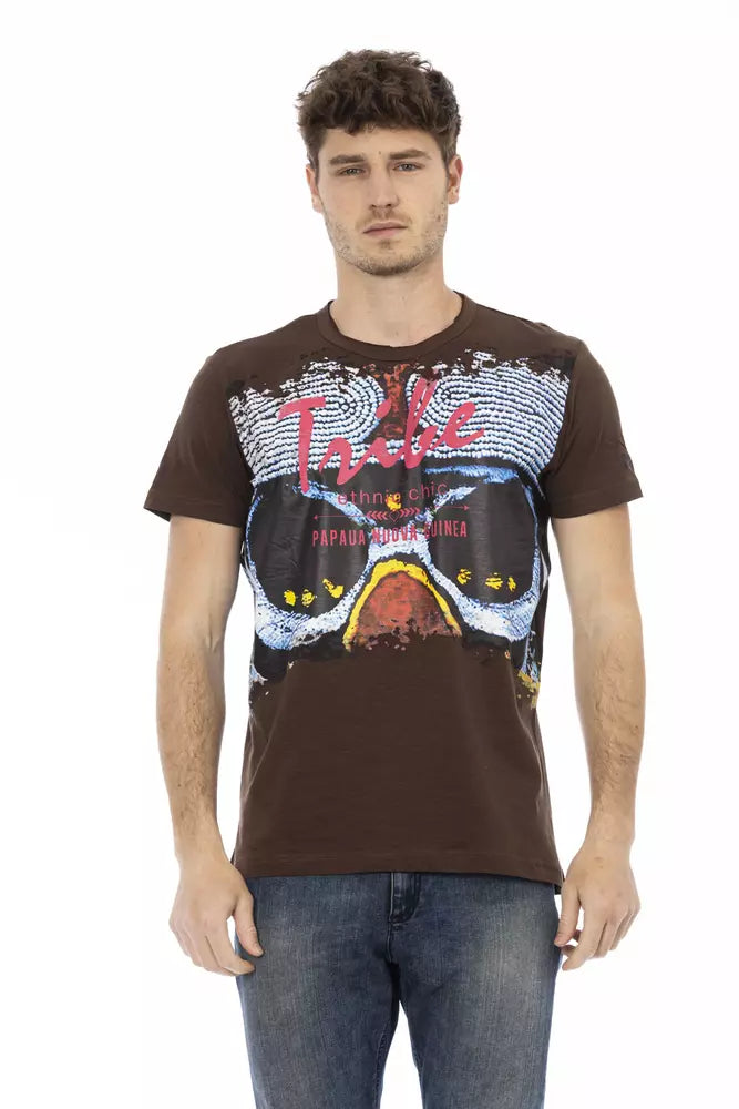 T-shirt Trussardi Action en coton marron pour homme