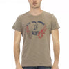 T-shirt Trussardi Action en coton vert pour homme