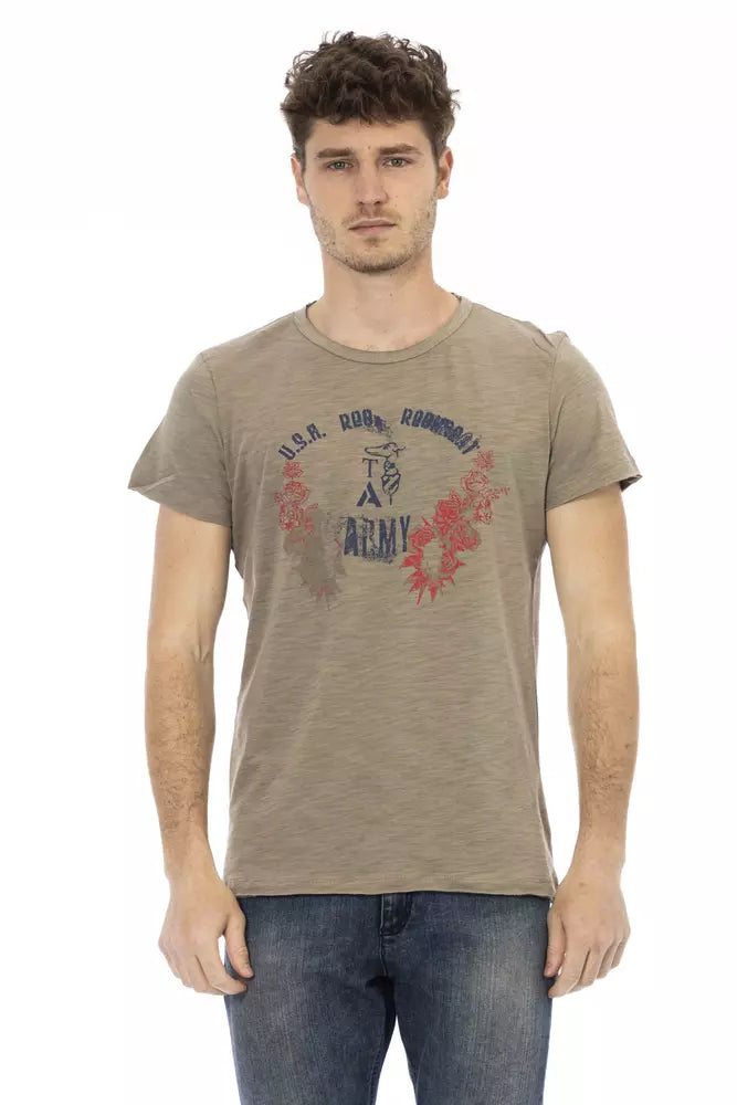 T-shirt Trussardi Action en coton vert pour homme