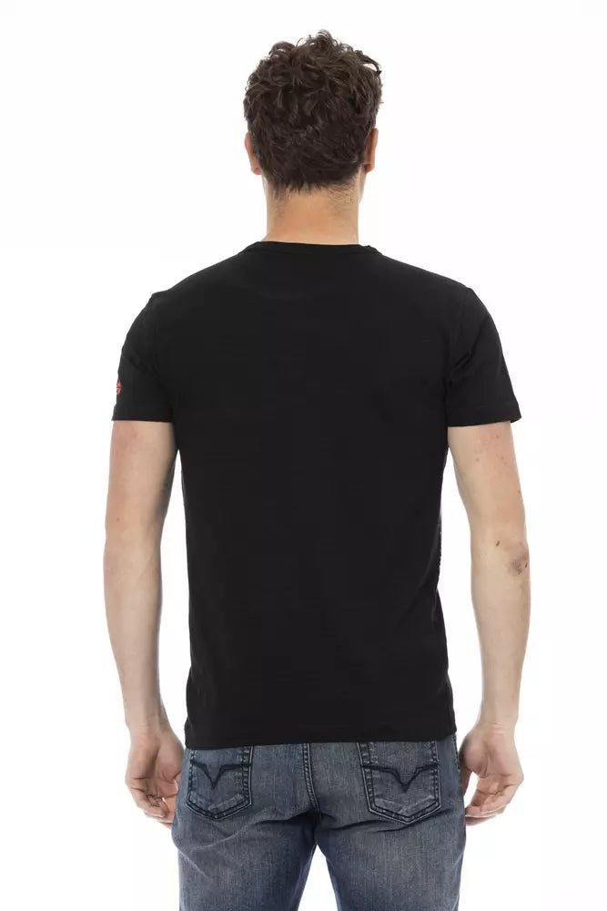 T-shirt Trussardi Action en coton noir pour homme