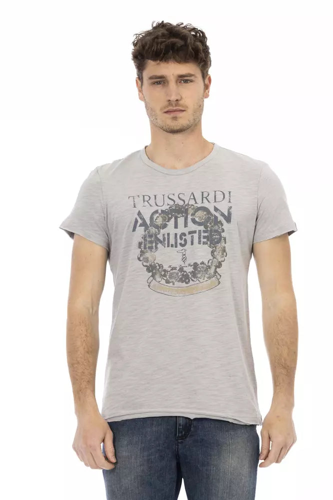 T-shirt Trussardi Action en coton gris pour homme