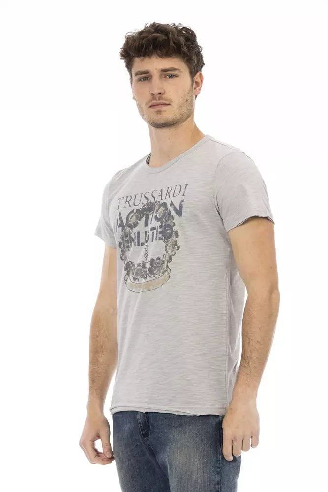T-shirt Trussardi Action en coton gris pour homme