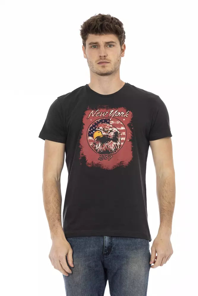 T-shirt Trussardi Action en coton noir pour homme