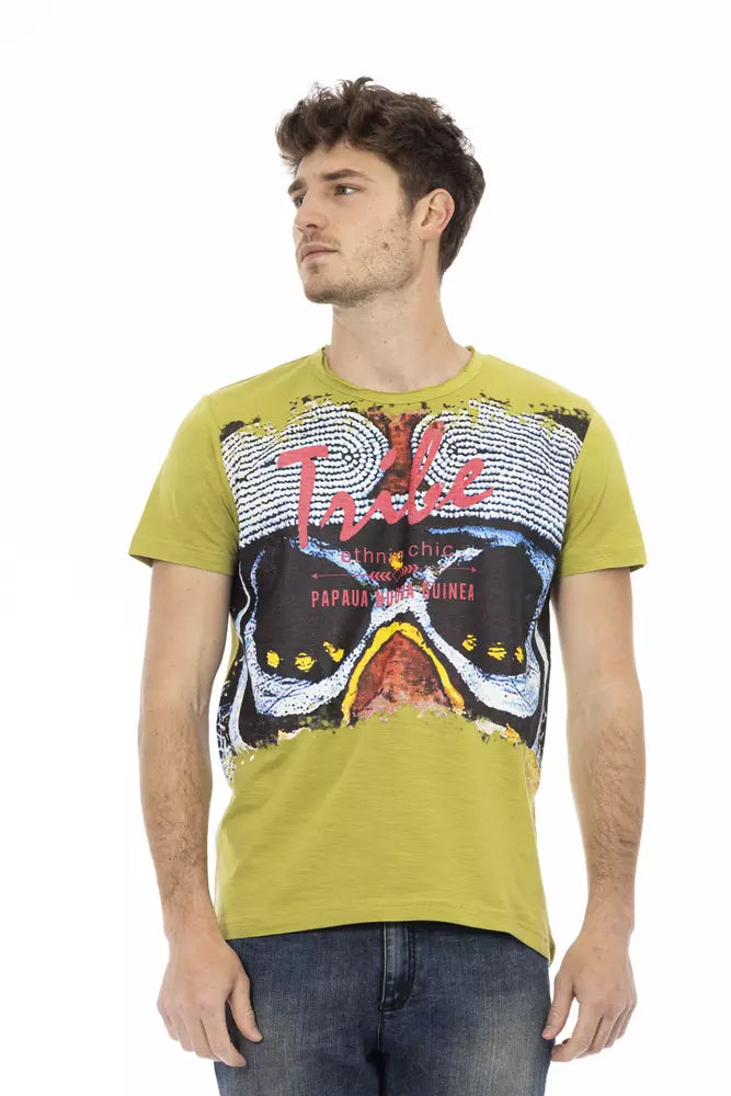 T-shirt Trussardi Action en coton vert pour homme