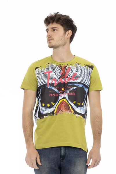 T-shirt Trussardi Action en coton vert pour homme