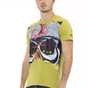 T-shirt Trussardi Action en coton vert pour homme