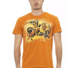 T-shirt Trussardi Action en coton orange pour homme