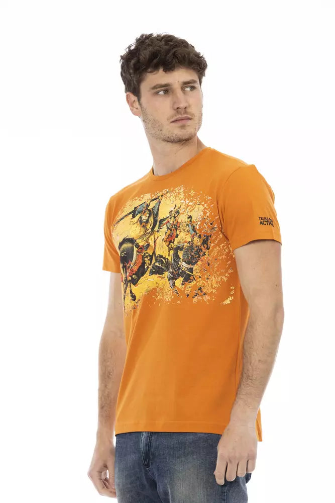 T-shirt Trussardi Action en coton orange pour homme