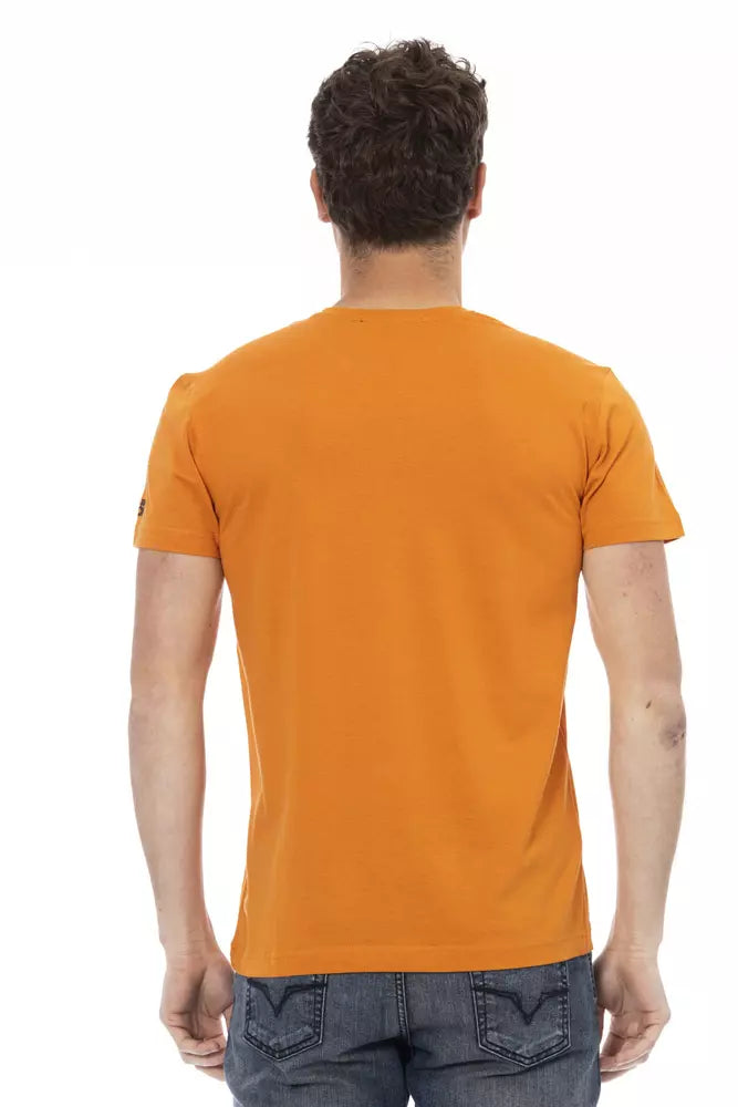 T-shirt Trussardi Action en coton orange pour homme