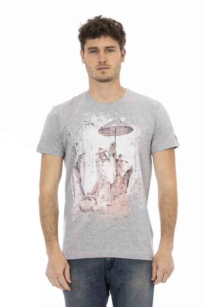 Trussardi Action Graues Baumwoll-T-Shirt