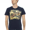 T-shirt Trussardi Action en coton bleu pour homme