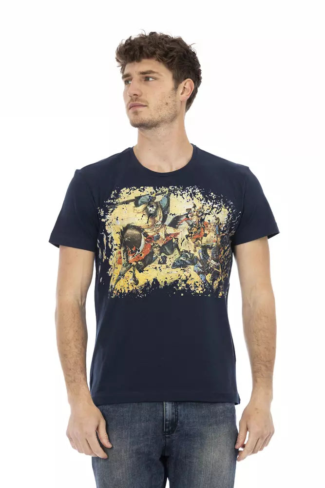 T-shirt Trussardi Action en coton bleu pour homme