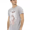 Trussardi Action Graues Baumwoll-T-Shirt