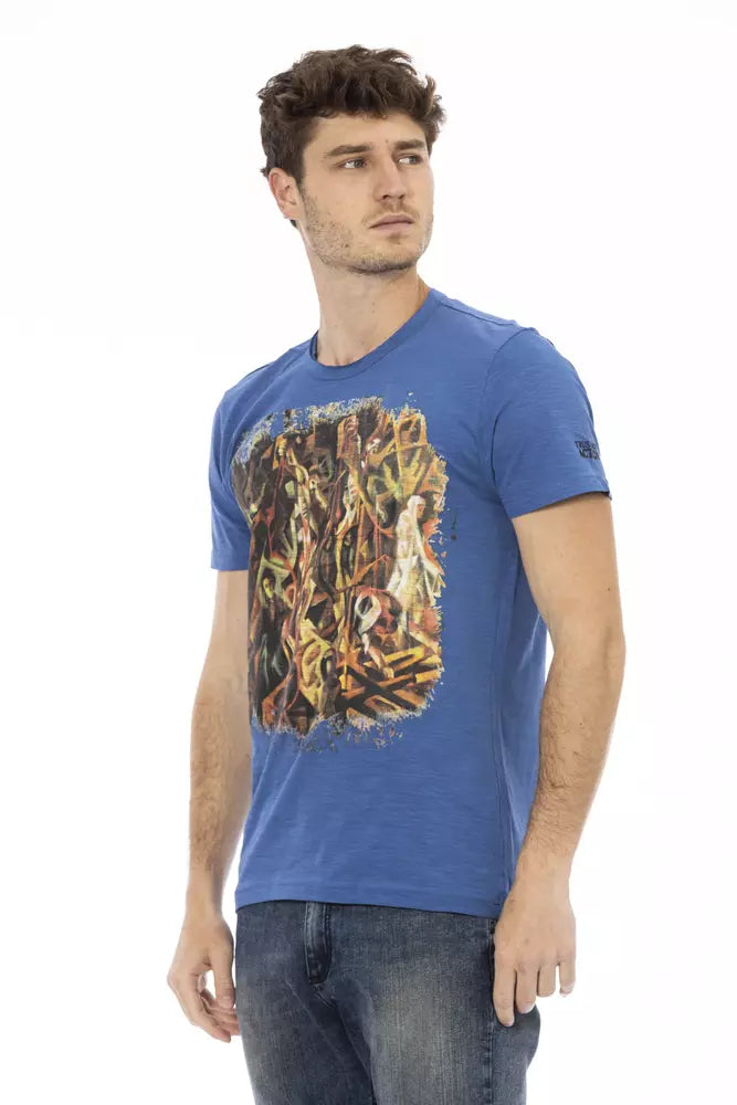 T-shirt Trussardi Action en coton bleu pour homme