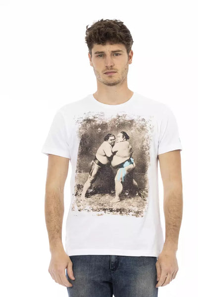 T-shirt Trussardi Action en coton blanc pour homme