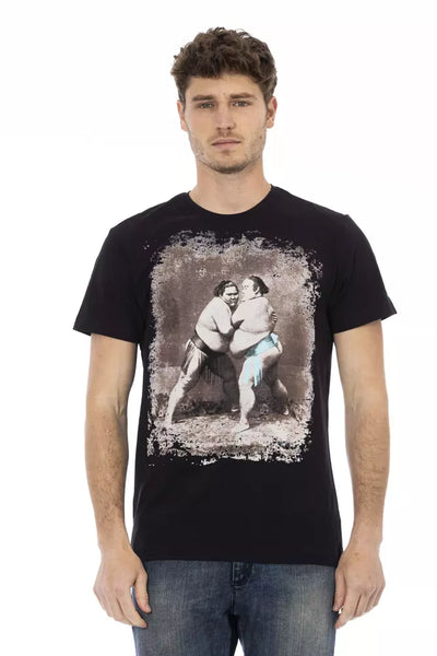 T-shirt Trussardi Action en coton noir pour homme
