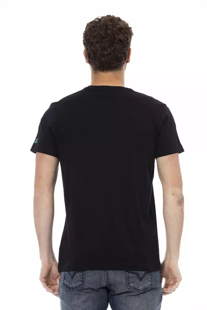 T-shirt Trussardi Action en coton noir pour homme