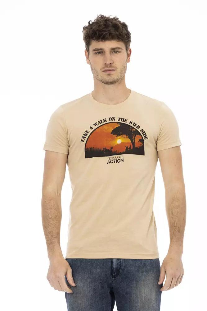 T-shirt Trussardi Action en coton beige pour homme