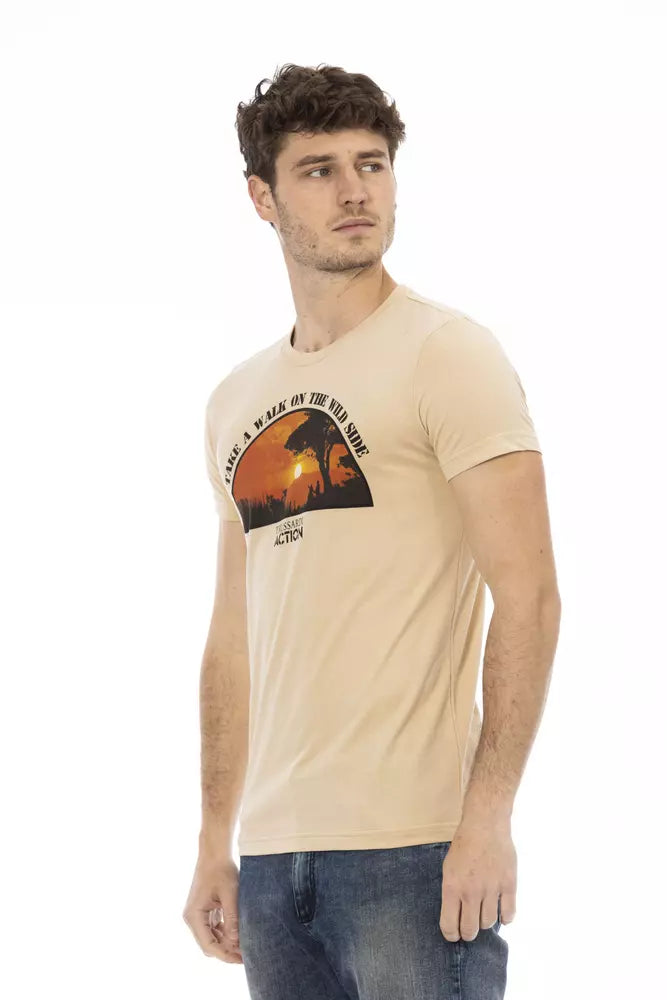 T-shirt Trussardi Action en coton beige pour homme
