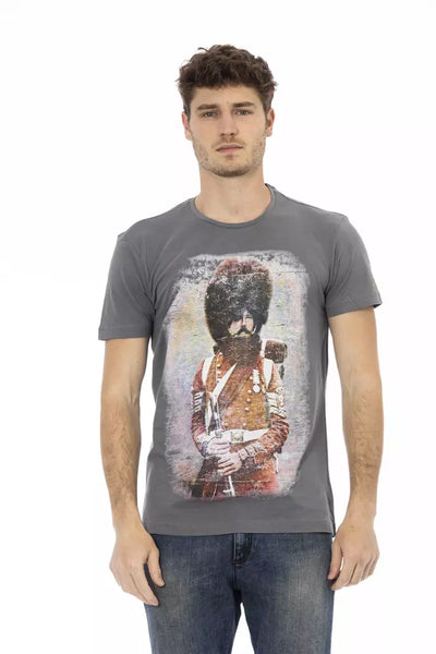 T-shirt Trussardi Action en coton gris pour homme