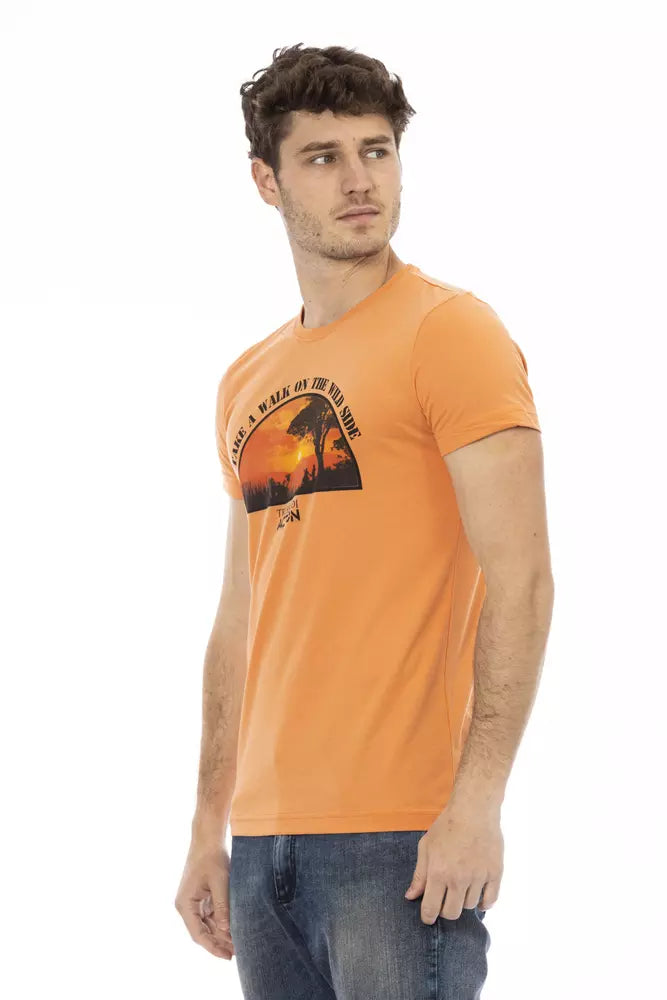 T-shirt Trussardi Action en coton orange pour homme